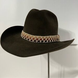 Vintage Bailey Cowboy Hat New West Size 7 3/8 dark Brown